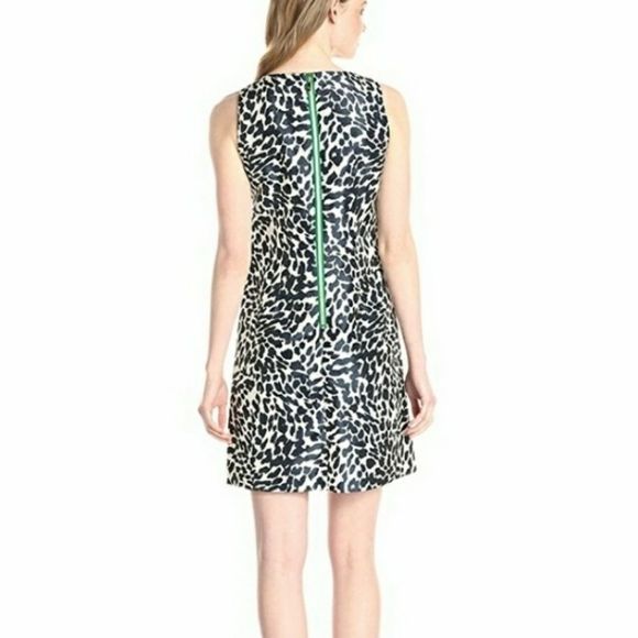 Eliza J Dress size 6 NWT Animal Print with Green and Gold Beads - Picture 5 of 9
